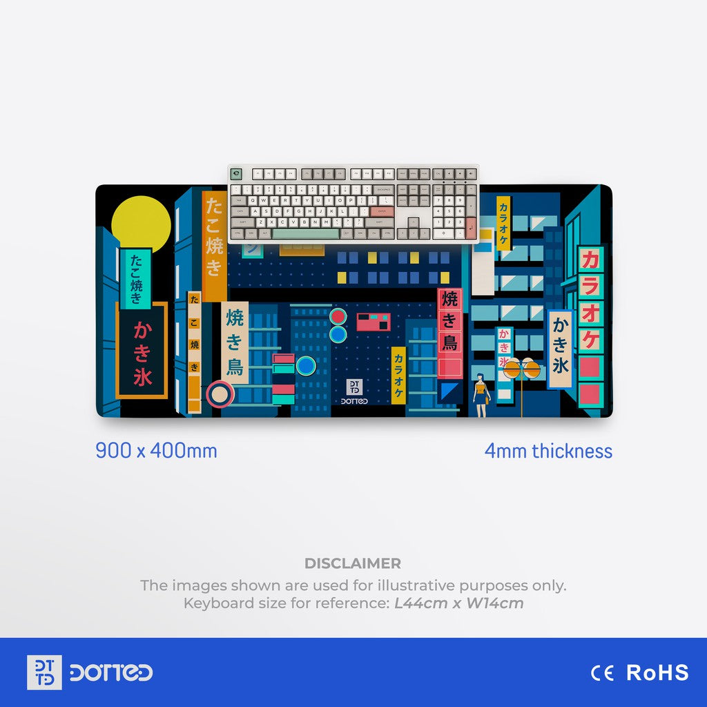 DOTTED TOKYO CITY 900X400MM DESK MAT (4MM)
