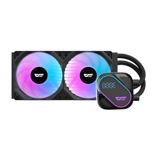 DARKFLASH EXPLORE DO240 ARGB AIO 240MM LIQUID CPU COOLER W/ DIGITAL DISPLAY