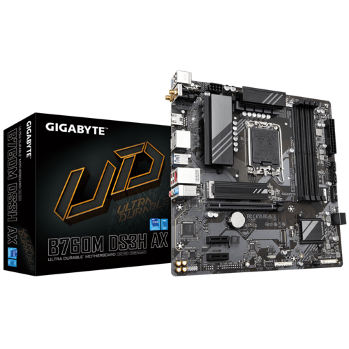 GIGABYTE B760M DS3H AX 4DDR5 2XM.2 MOTHERBOARD (HDMI, 2XDP) WIFI+BT
