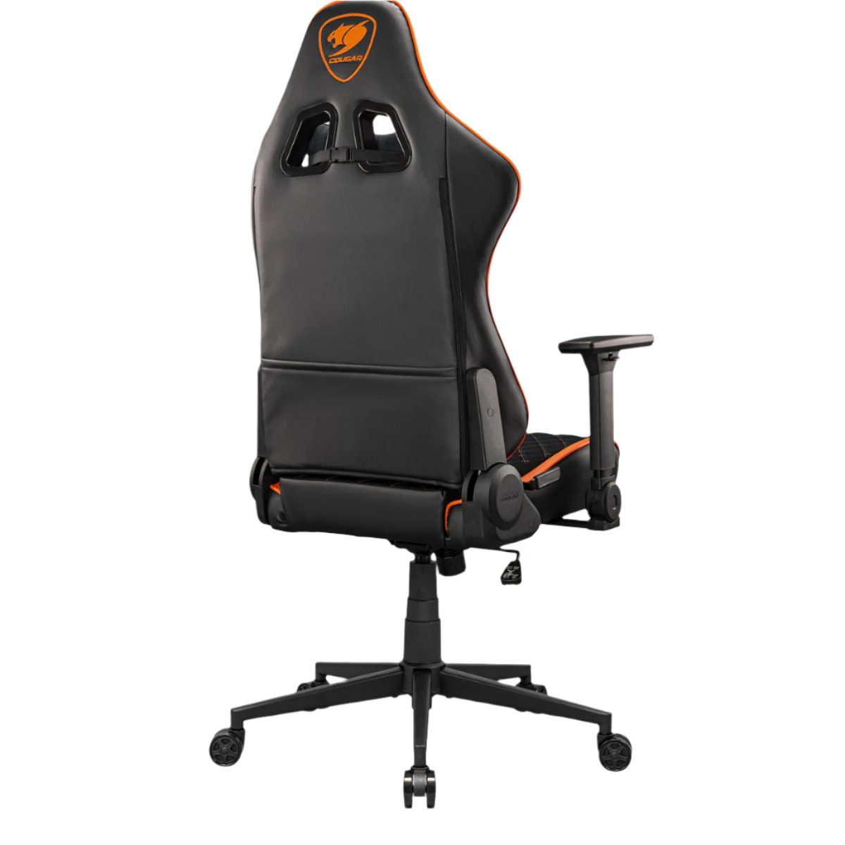 COUGAR ARMOR ONE GAMING CHAIR-V2 F W/ HEADREST & LUMBAR CUSHION (BLACK/ORANGE)