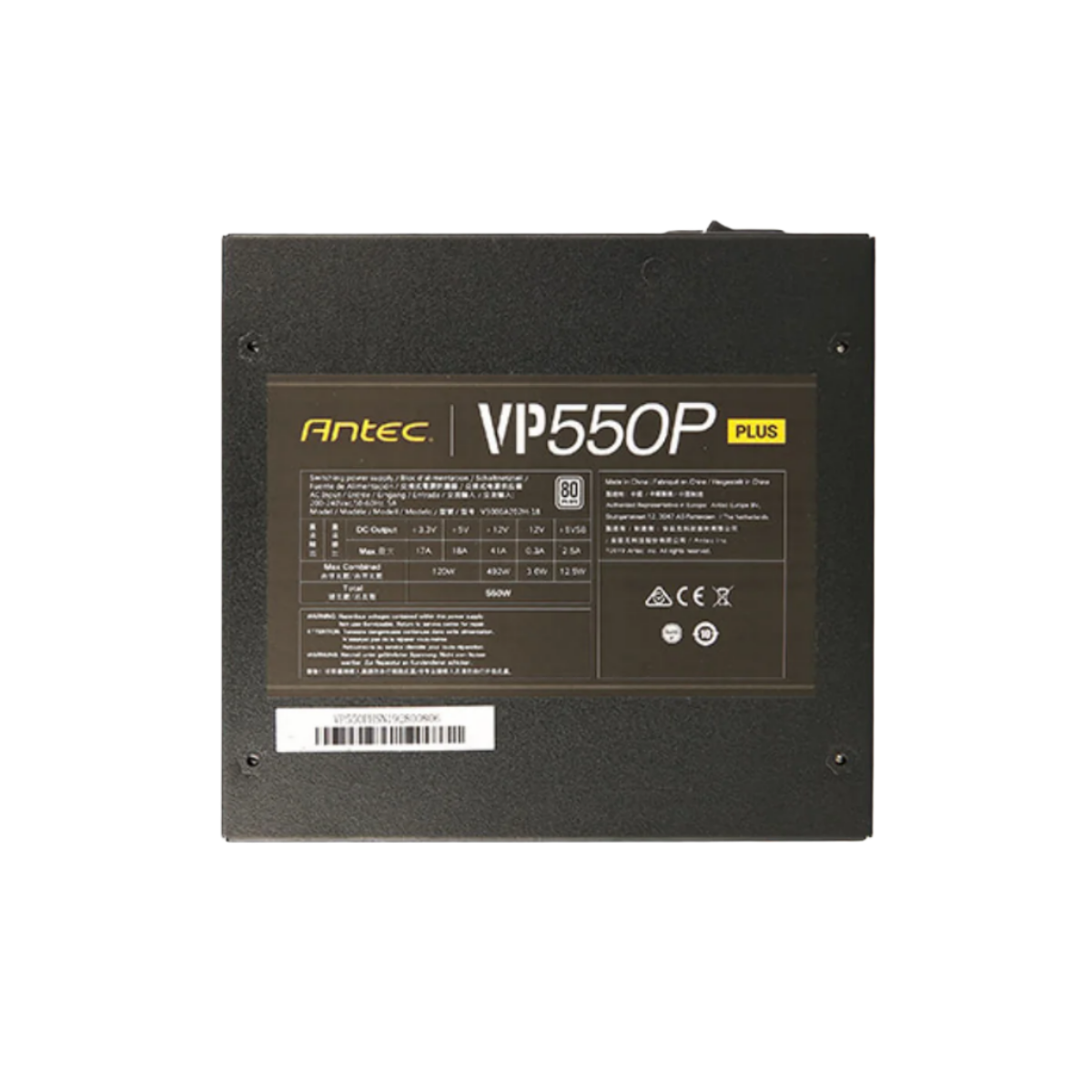 ANTEC VP550P PLUS 550W 1X120MM FAN, ACTIVE PFC