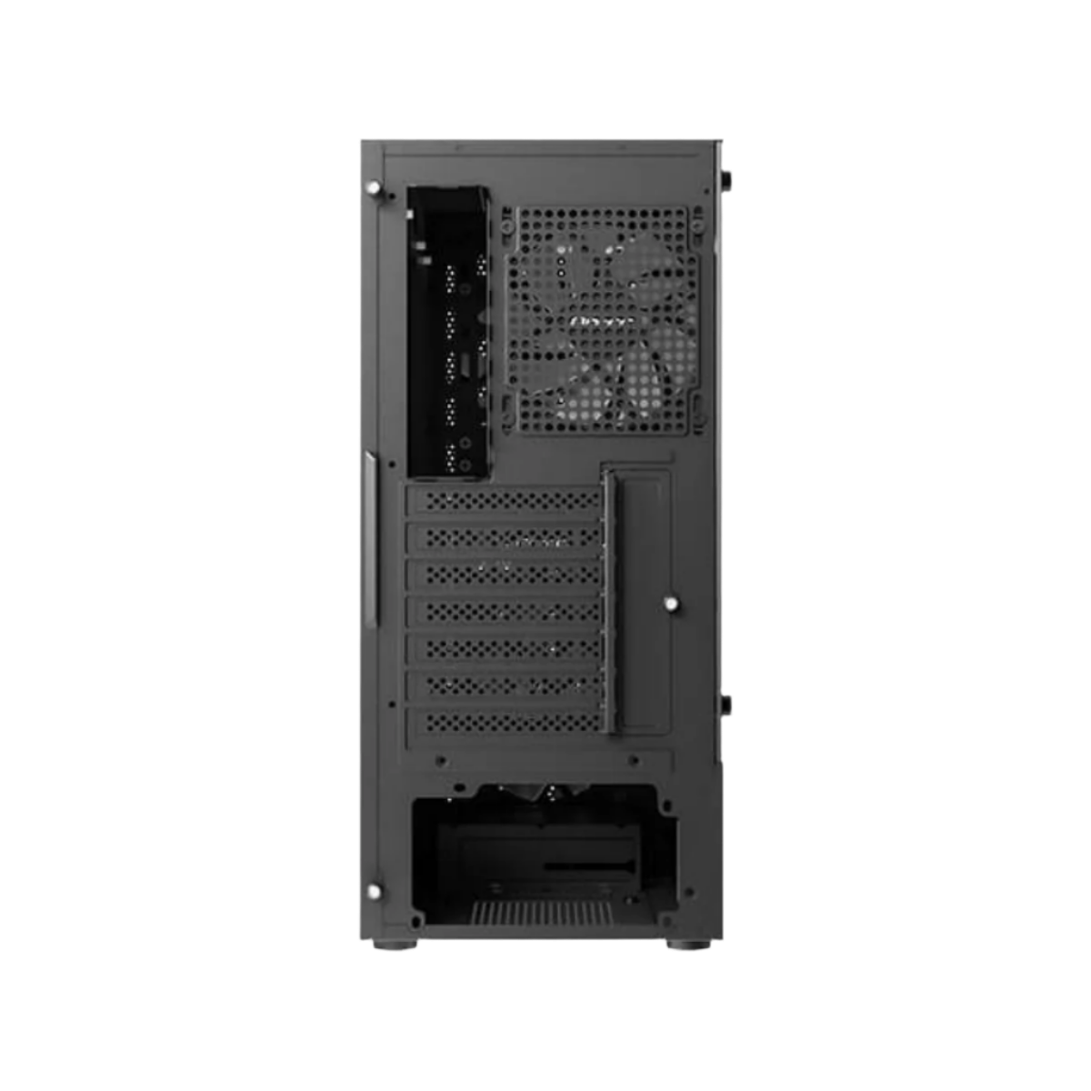 ANTEC AX22 ELITE MID TOWER CASE W/ TEMPERED GLASS SIDE PANEL, 4 RGB FANS (BLACK)