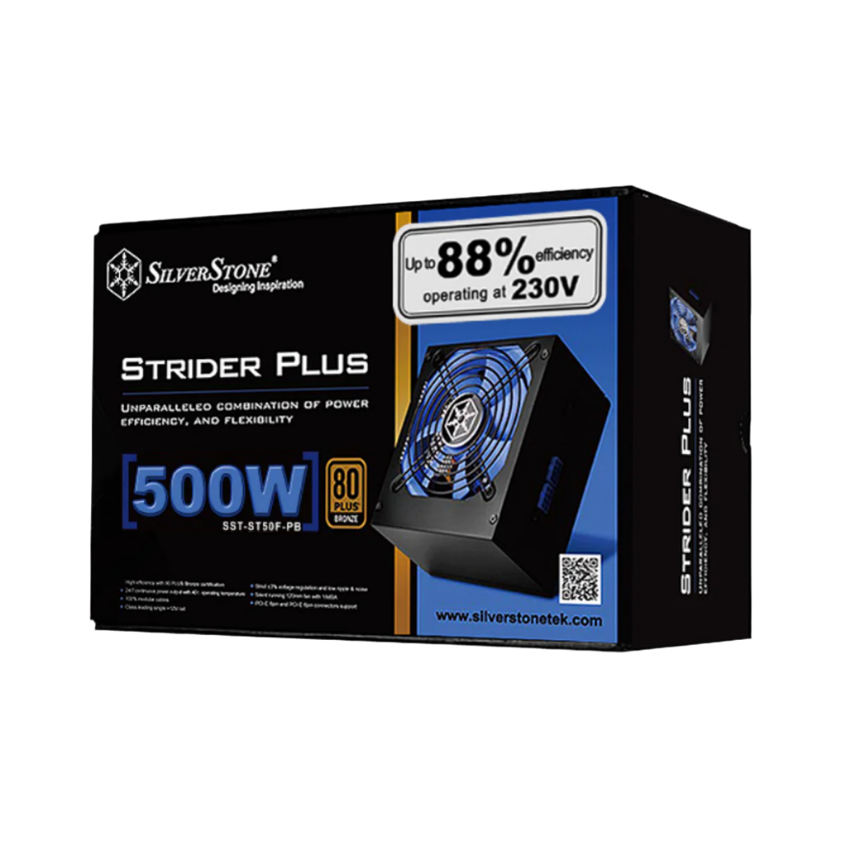 SILVERSTONE ST50F-PB STRIDER 500W PSU (MODULAR CABLING/BRONZE)