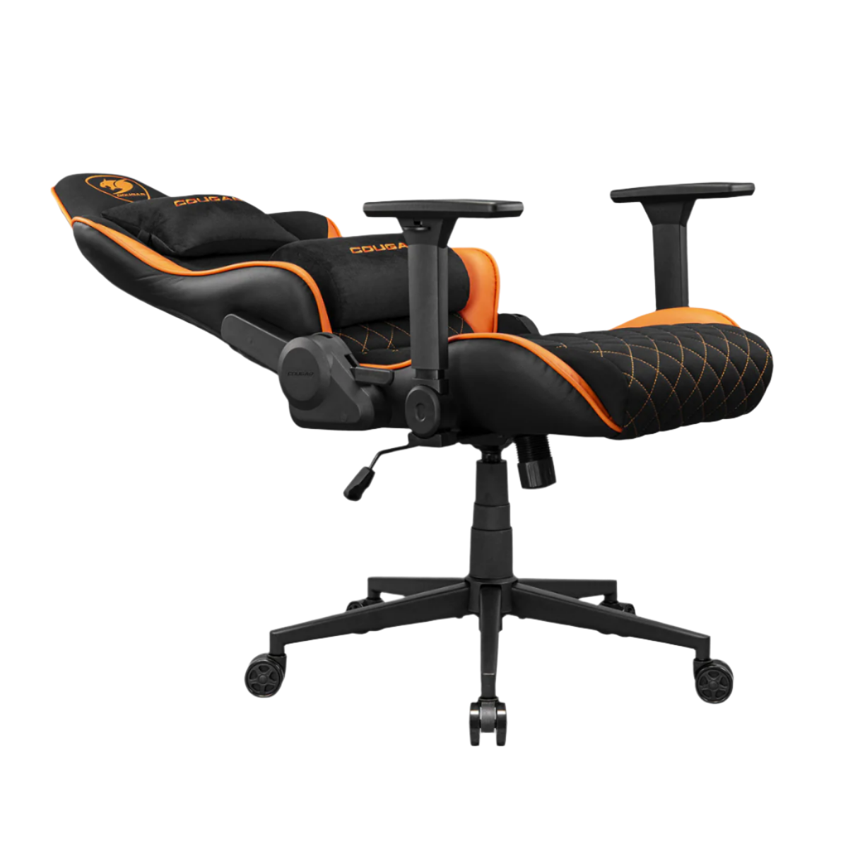 COUGAR ARMOR ONE GAMING CHAIR-V2 F W/ HEADREST & LUMBAR CUSHION (BLACK/ORANGE)