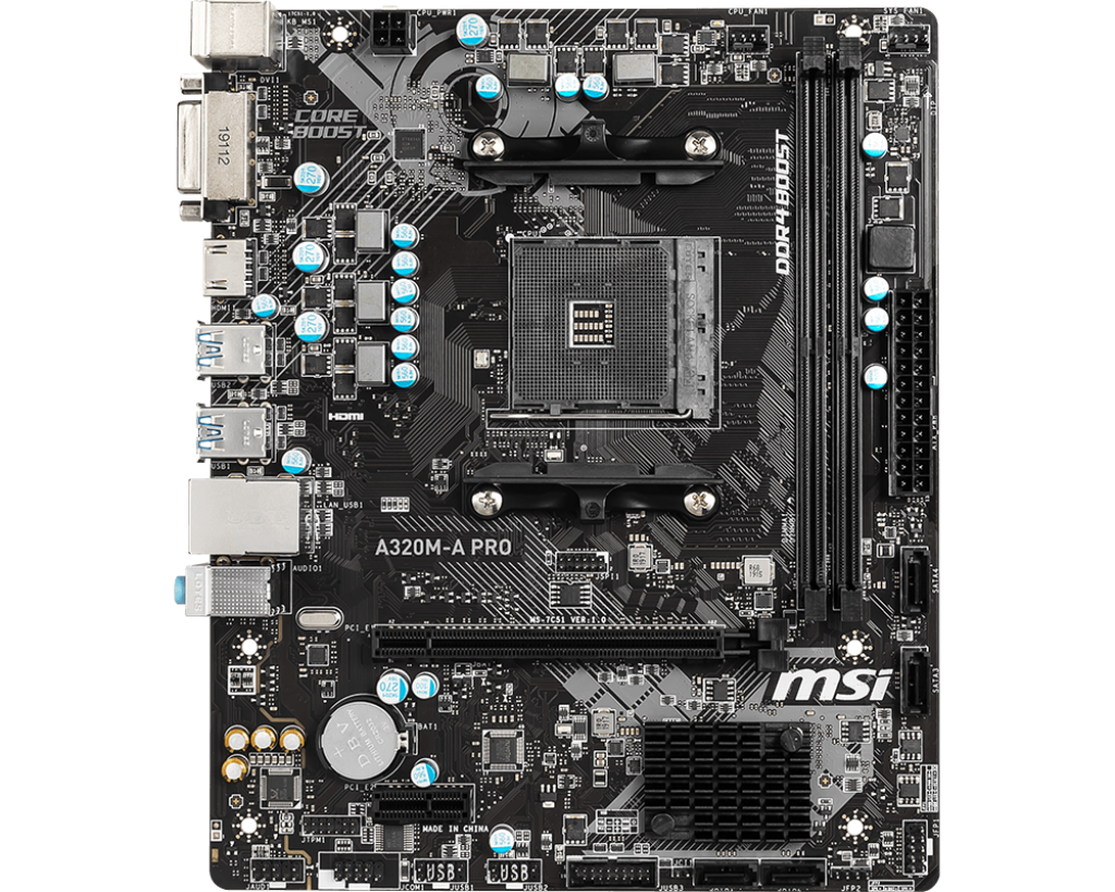 MSI A320M-A PRO 2DDR4 MOTHERBOARD (DVI, HDMI)