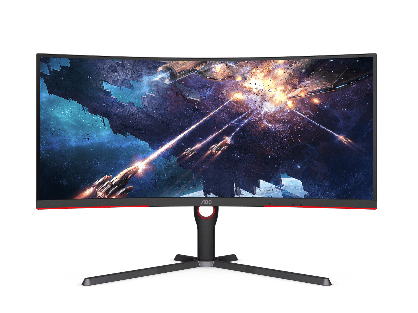 AOC CU34G3S 34" WQHD LED CURVED GAMING MONITOR 1MS 165HZ W/ SPK WLMNT (2XHDMI, 2XDP)