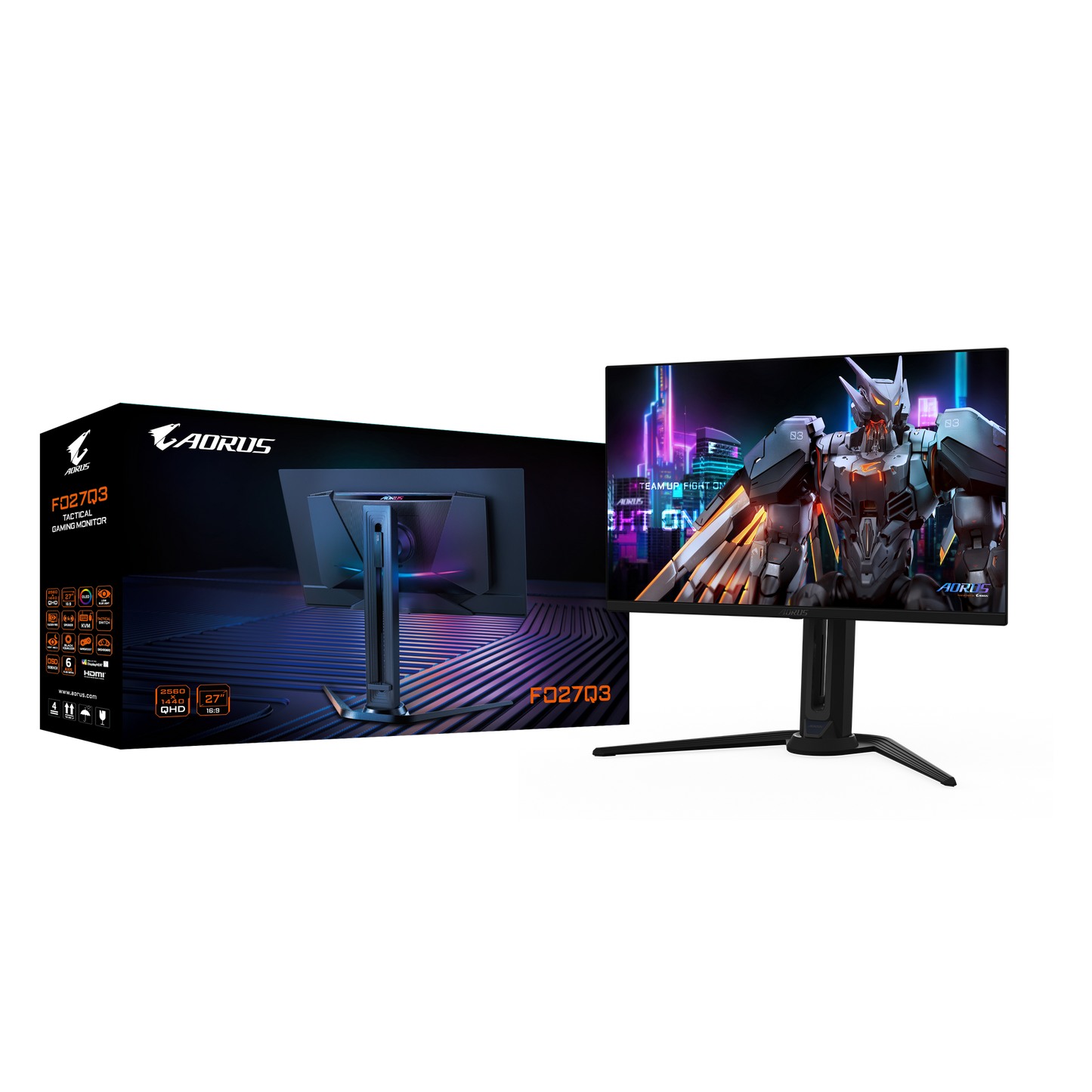 GIGABYTE FO27Q3 AORUS 27" QHD OLED GAMING MONITOR 360HZ 0.03MS W/ SPKR HAS WLMNT (2XHDMI,DP, USB-C)