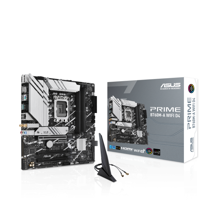 ASUS PRIME B760M-A WIFI 4DDR4 2XM.2 MOTHERBOARD (2XHDMI, DP) WIFI+BT - PC Quickbuys