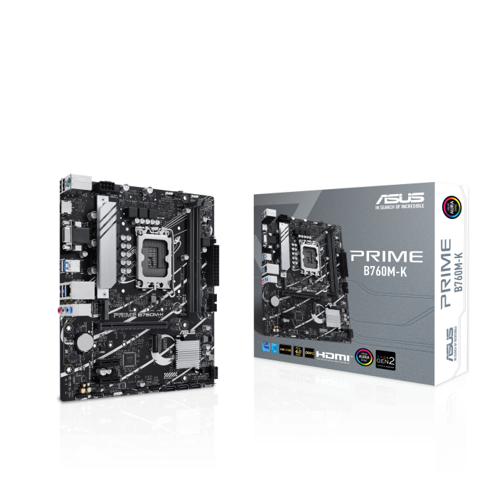 ASUS PRIME B760M-K 2DDR5 2XM.2 MOTHERBOARD (DB15, HDMI) - PC Quickbuys