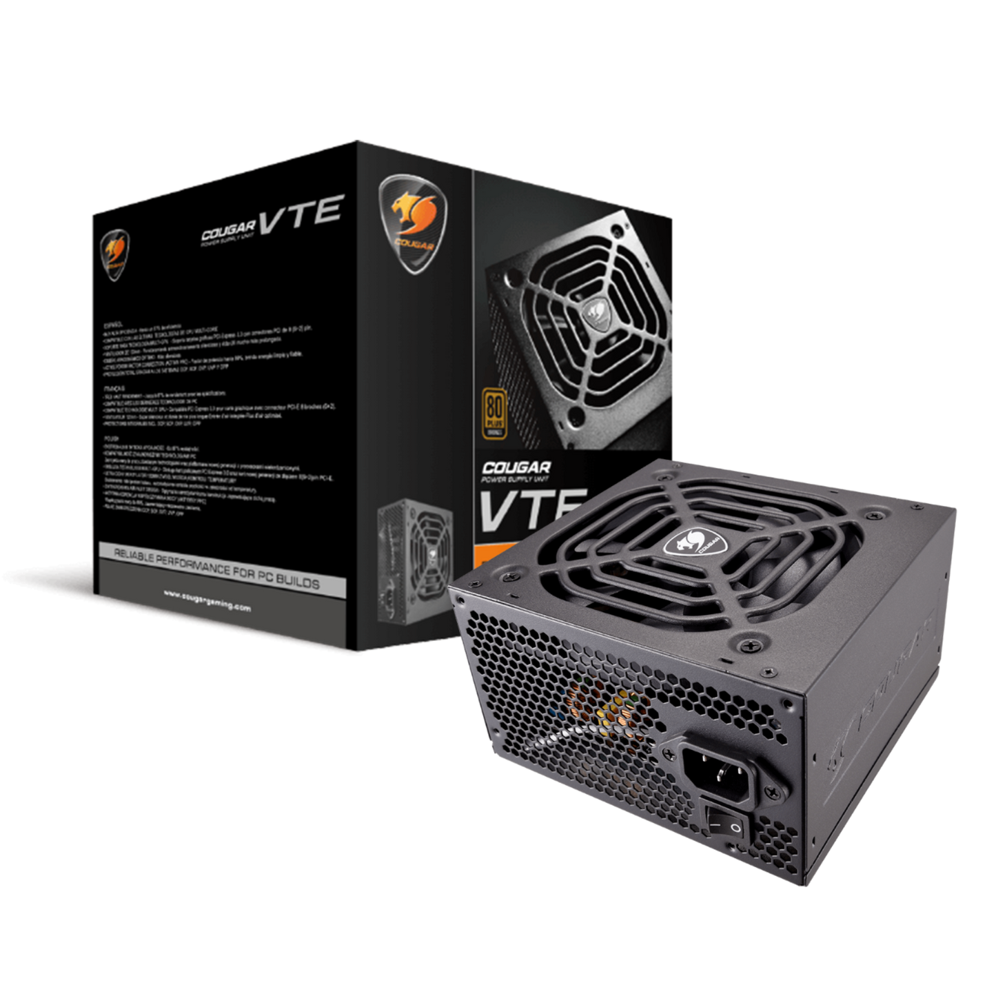 COUGAR VTE500 500W, 120MM FAN, ACTIVE PFC, 80-PLUS BRONZE