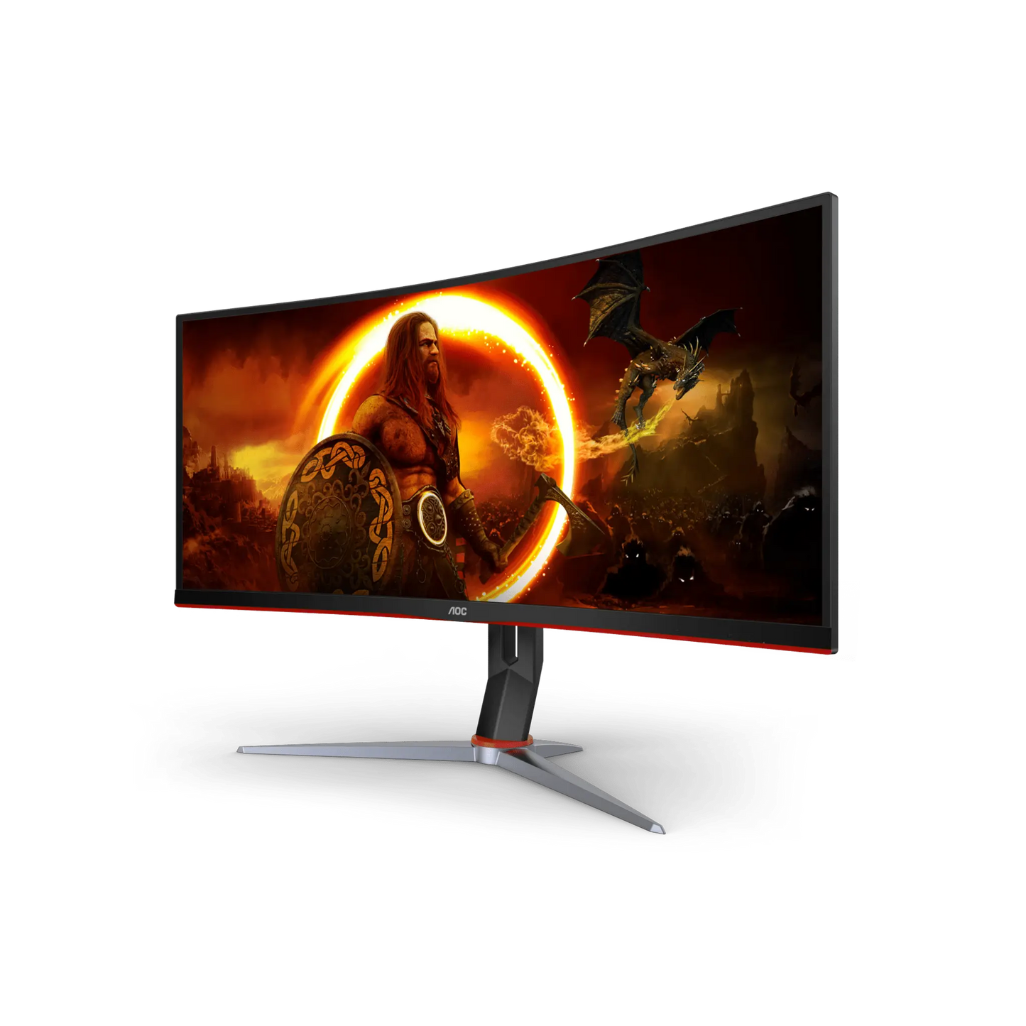 AOC CU34G2XP 34" WQHD LED CURVED GAMING MONITOR 1MS 180Z WLMNT W/ HAS (2XHDMI, 2XDP)