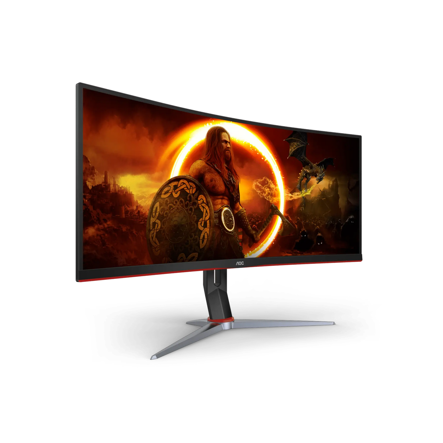AOC CU34G2XP 34" WQHD LED CURVED GAMING MONITOR 1MS 180Z WLMNT W/ HAS (2XHDMI, 2XDP)