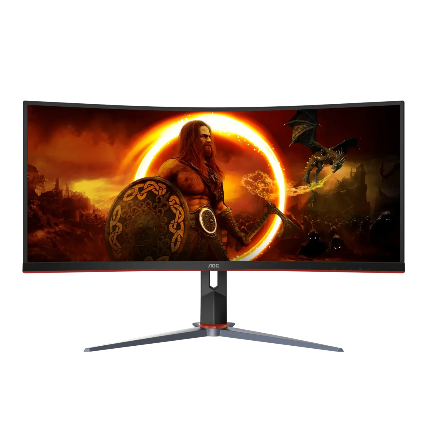 AOC CU34G2XP 34" WQHD LED CURVED GAMING MONITOR 1MS 180Z WLMNT W/ HAS (2XHDMI, 2XDP)