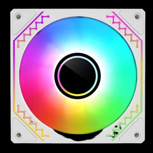 COOLMAN CM-03 INFINITY MIRROR LED ARGB COOLING FAN 1PACK (WHITE)