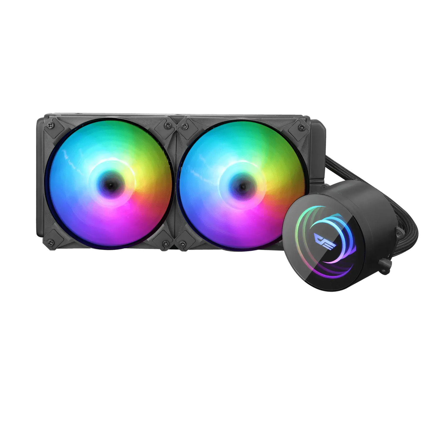 DARKFLASH TWISTER DX240 ARGB AIO 240MM LIQUID CPU COOLER (BLACK) - PC Quickbuys