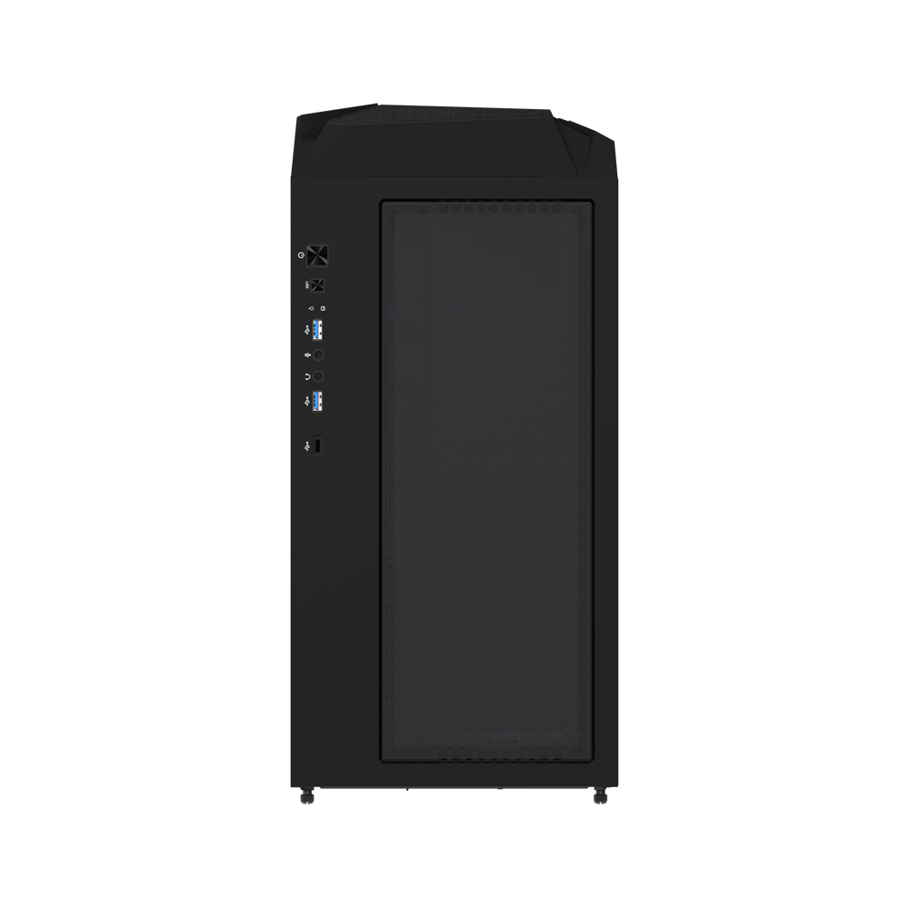 GIGABYTE C301G V2 MID TOWER CASE W/ TEMPERED GLASS, 4 ARGB FANS (BLACK)