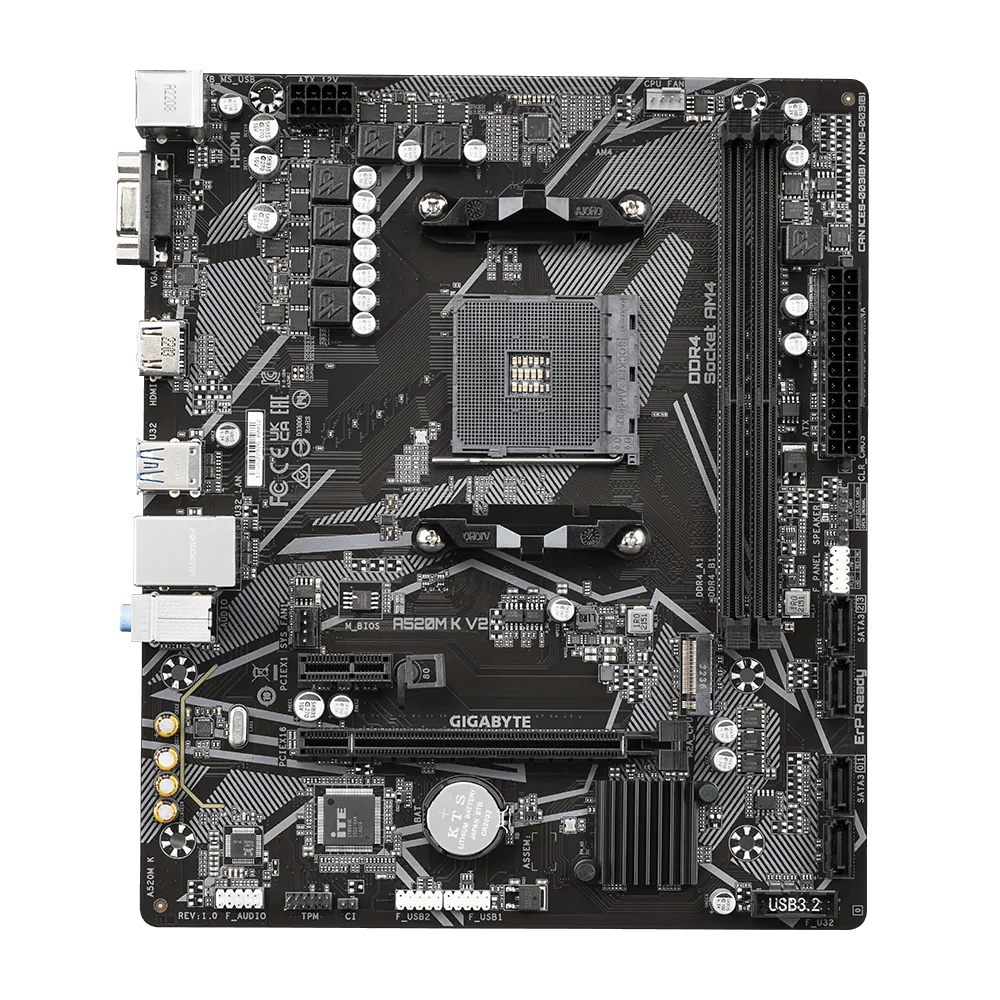 GIGABYTE A520M K V2 2DDR4 M.2 MOTHERBOARD (DB15, HDMI)
