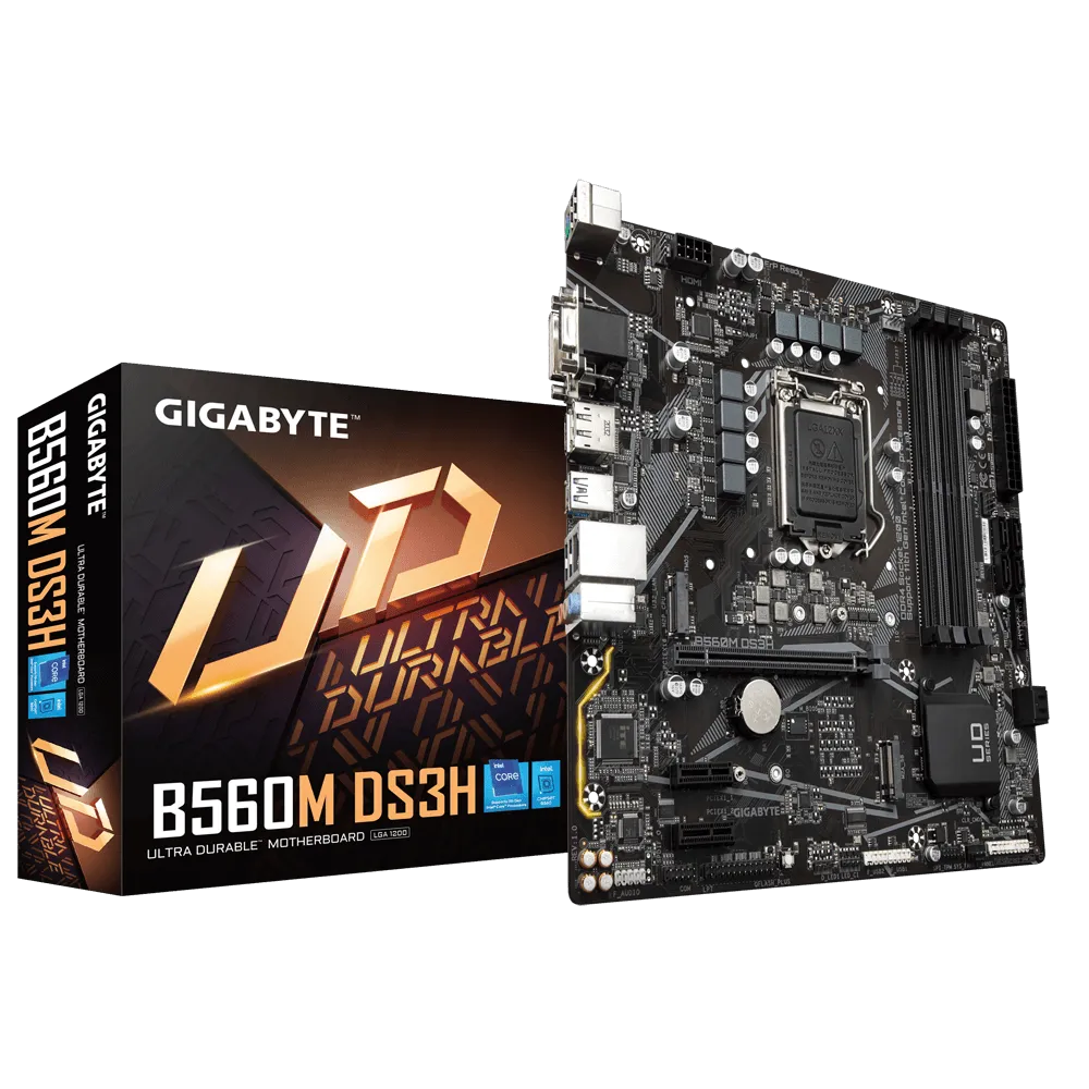 GIGABYTE B560M-DS3H AC 4DDR4 2XM.2 MOTHERBOARD (HDMI, DP)