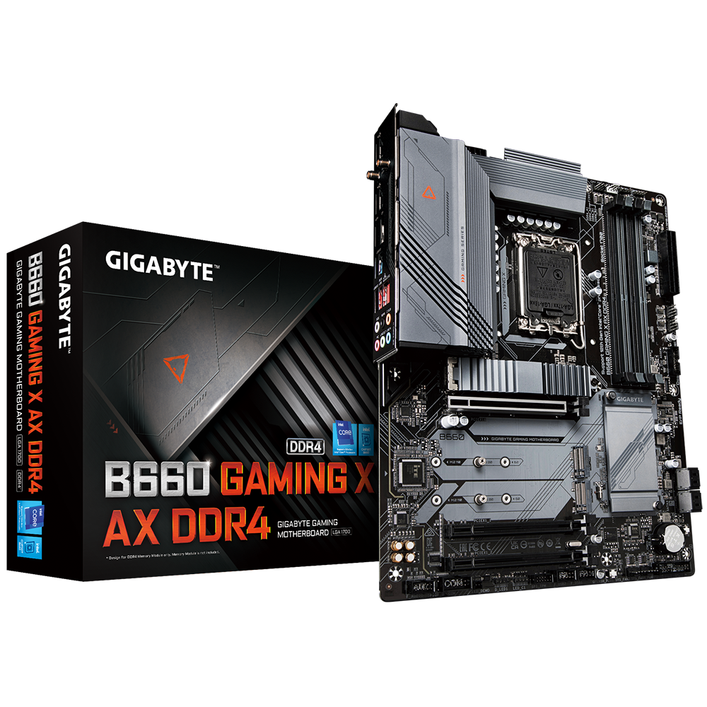 GIGABYTE B660 GAMING X AX 4DDR4 3XM.2 MOTHERBOARD (HDMI, DP) WIFI+BT
