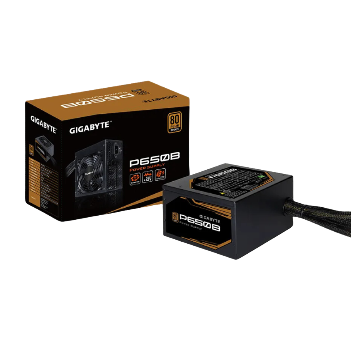 GIGABYTE P650G 650W 1X120MM FAN, 6SATA, 4PCIE, ACTIVE PFC, 80PLUS-GOLD - PC Quickbuys