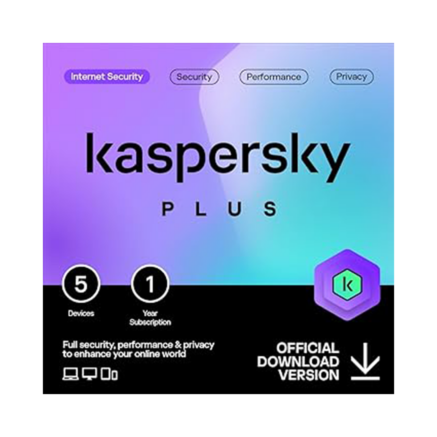 KASPERSKY PLUS 1-YEAR, 5-DEVICE - PC Quickbuys