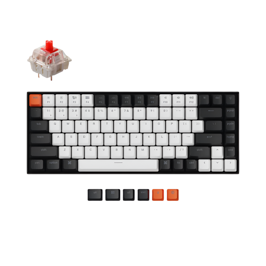 KEYCHRON K2 PRO RGB WIRELESS COMPACT MECHANICAL KEYBOARD (RED SWITCH/SWAPPBL)