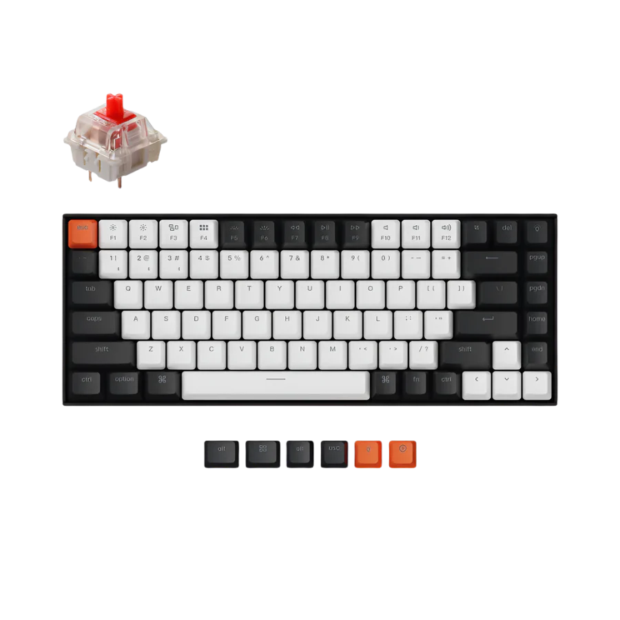 KEYCHRON K2 PRO RGB WIRELESS COMPACT MECHANICAL KEYBOARD (RED SWITCH/SWAPPBL)