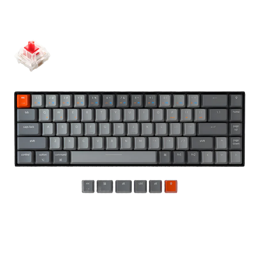 KEYCHRON K6 RGB WIRED/BLUETOOTH 65% COMPACT TKL MECHANICAL KEYBOARD