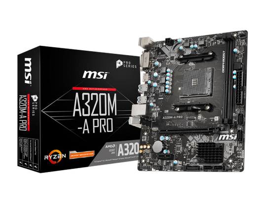 MSI A320M-A PRO 2DDR4 MOTHERBOARD (DVI, HDMI)
