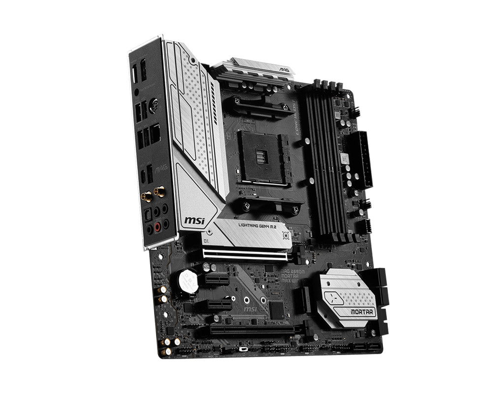 MSI MAG B550M MORTAR MAX WIFI 4DDR4 2XM.2 MOTHERBOARD (HDMI, DP) WIFI+BT