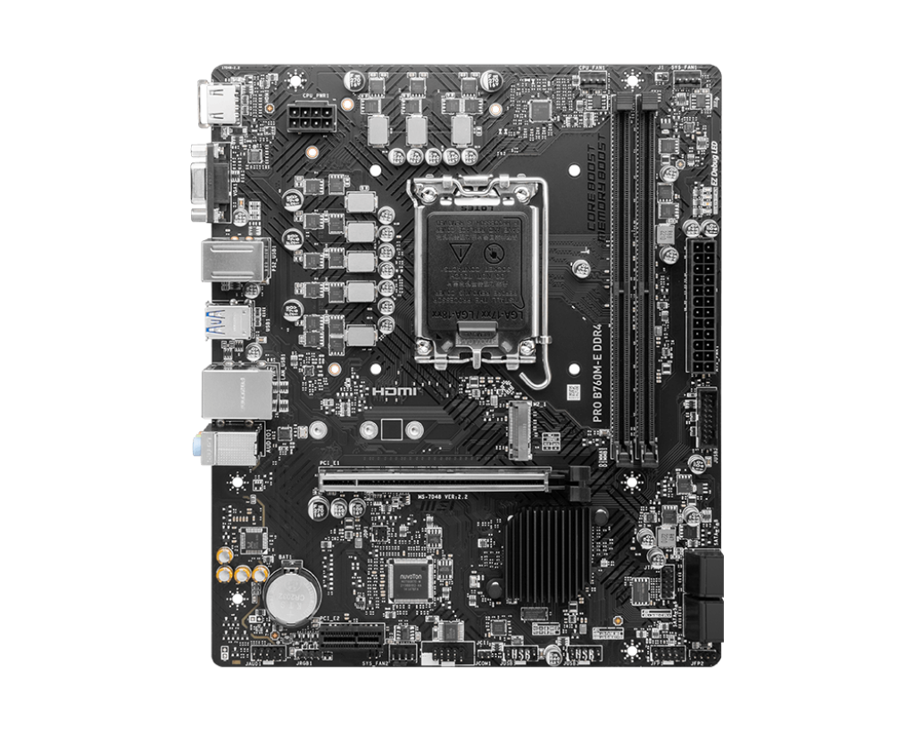 MSI PRO B760M-G 2DDR4 2XM.2 MOTHERBOARD (DB15, HDMI, DP)