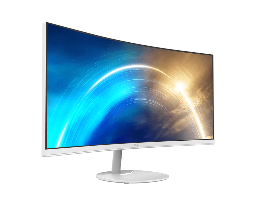 MSI PRO MP341CQW 34" ULTRA WIDE QHD LED CURVED MONITOR 100Z W/ SPKR WLMNT (DP, 2XHDMI) WHITE