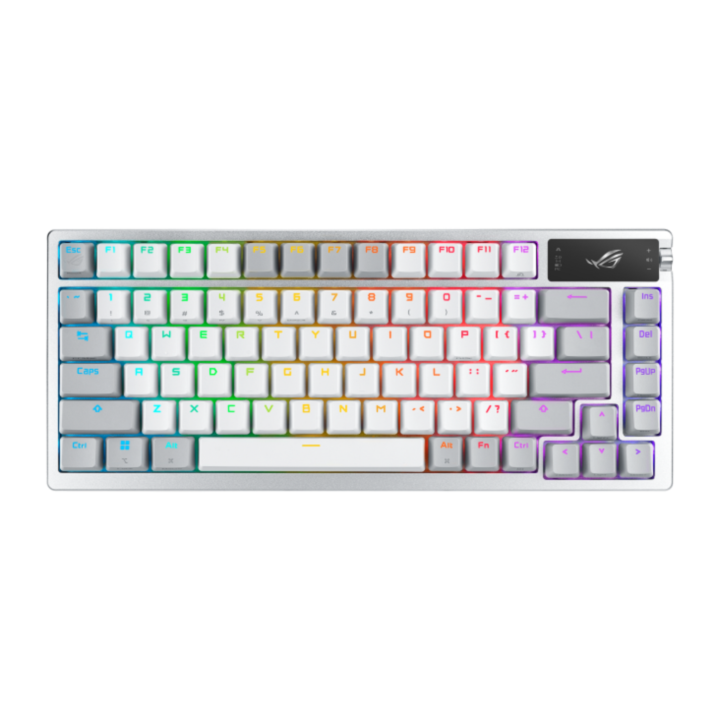 ASUS ROG AZOTH TRI-MODE RGB MECHANICAL GAMING KEYBOARD (NX SNOW SWITCH/ NX SNOW SWITCH) (WHITE) - PC Quickbuys