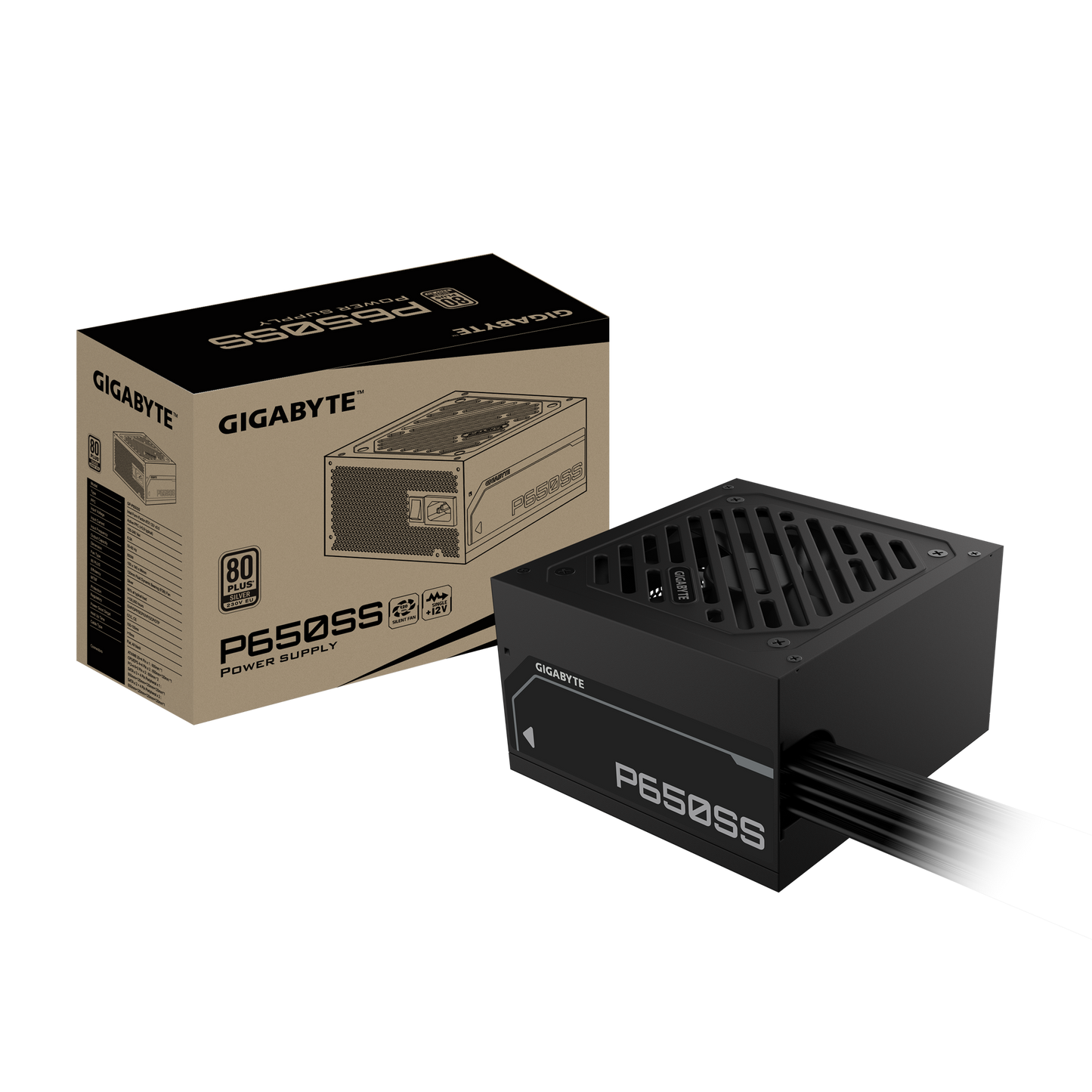 GIGABYTE P650SS 650W 1X120MM FAN, 5SATA, 2PCIE, ACTIVE PFC, 80PLUS SILVER
