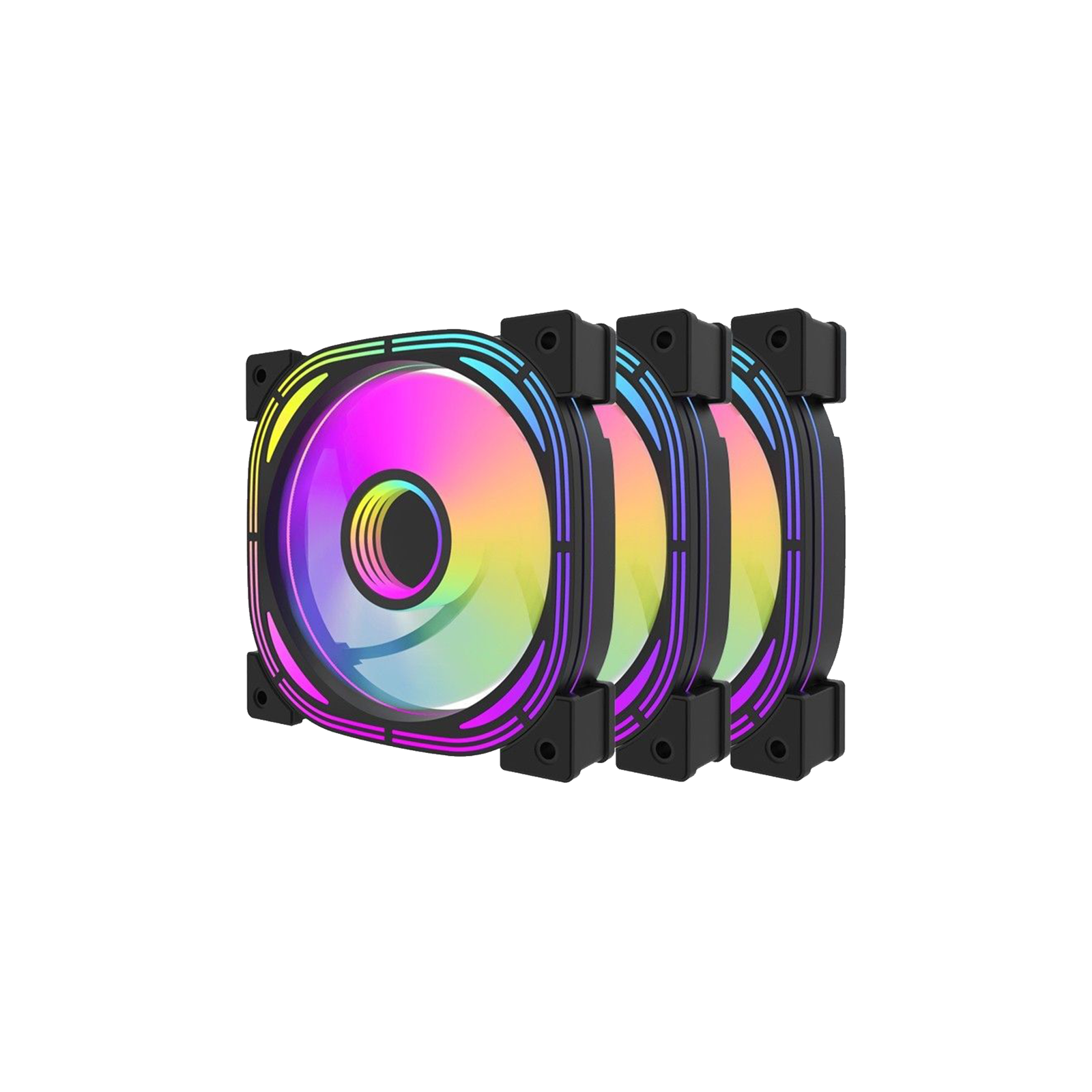 DEEPCOOL FC120 ARGB 120MM FAN (3PCS/PACK) (BLACK) - PC Quickbuys