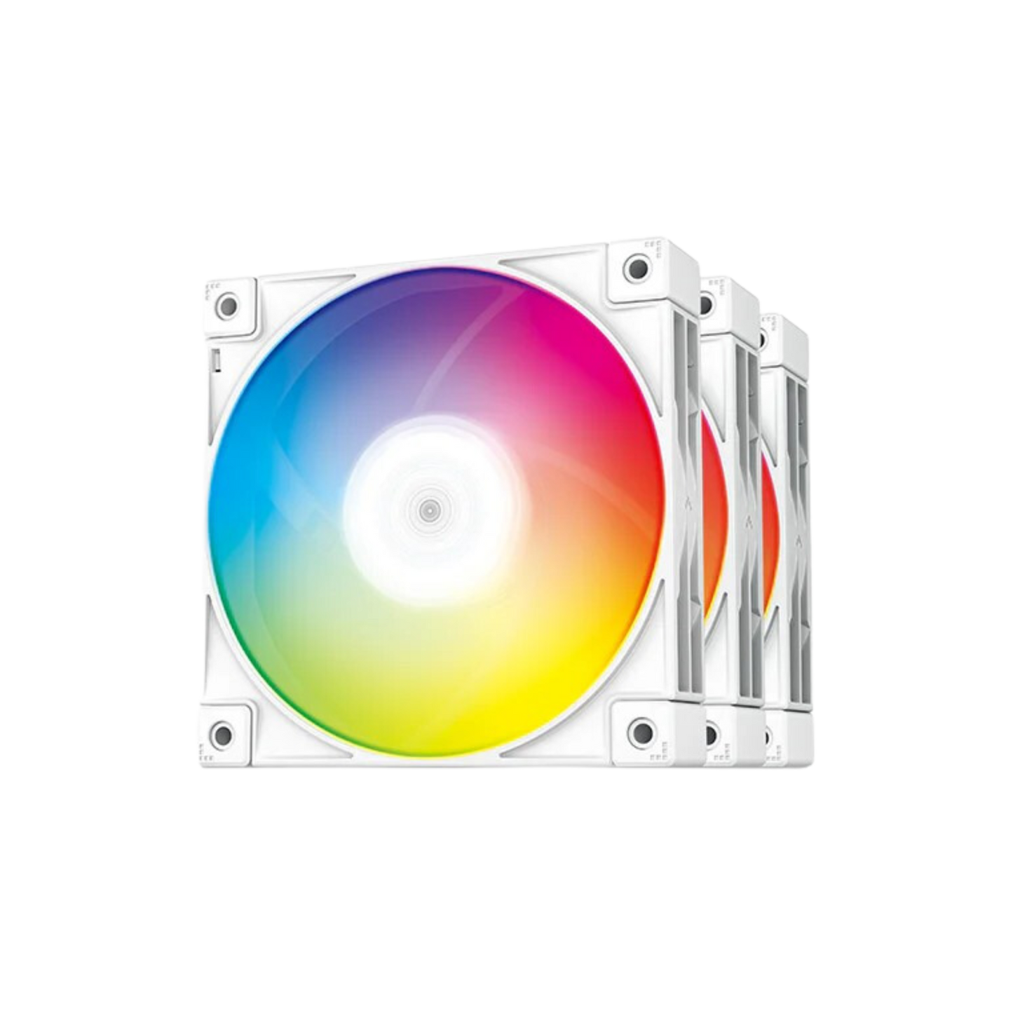DEEPCOOL FC120 ARGB 120MM FAN (3PCS/PACK) (WHITE) - PC Quickbuys