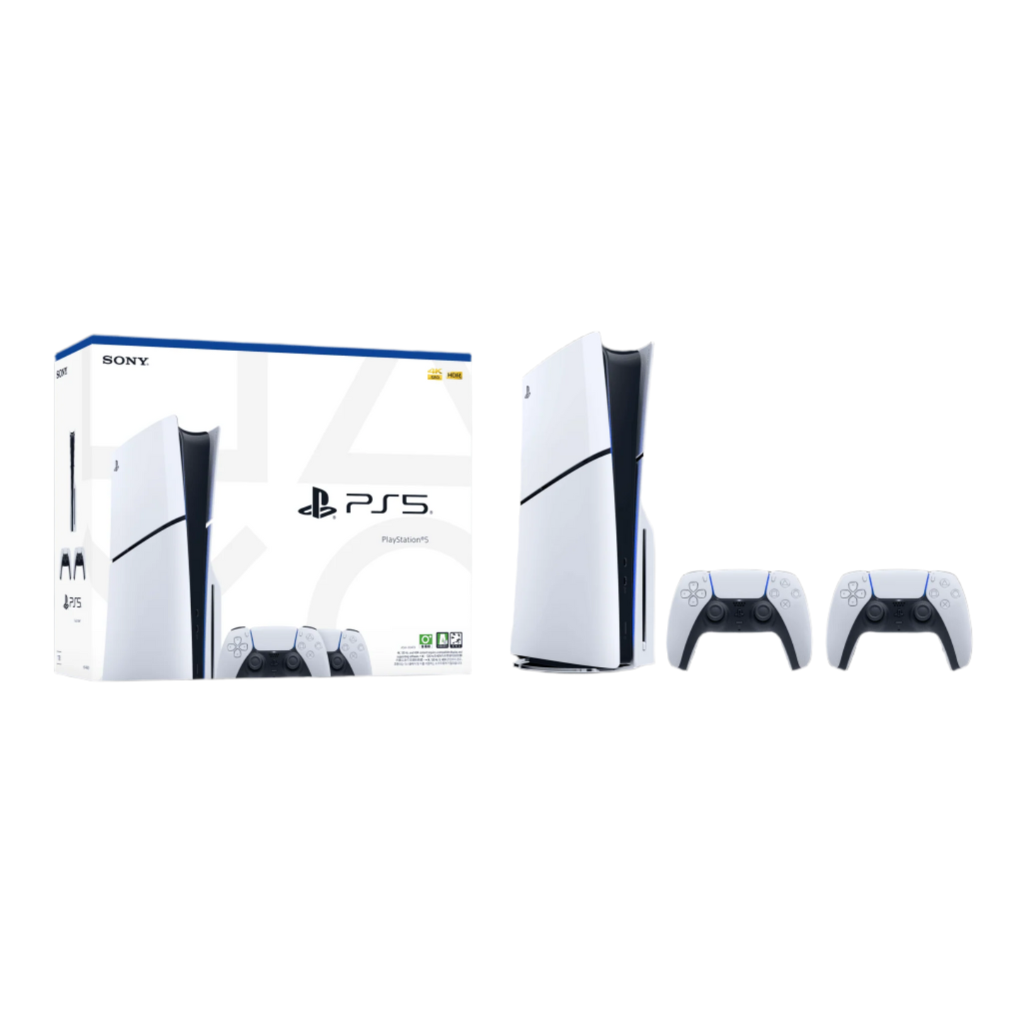 SONY CFI-2018A01 PLAYSTATION 5 SLIM DISC CONSOLE W/ 2 WIRELESS CONTROLLERS (ZL.A00TZ.0UR)