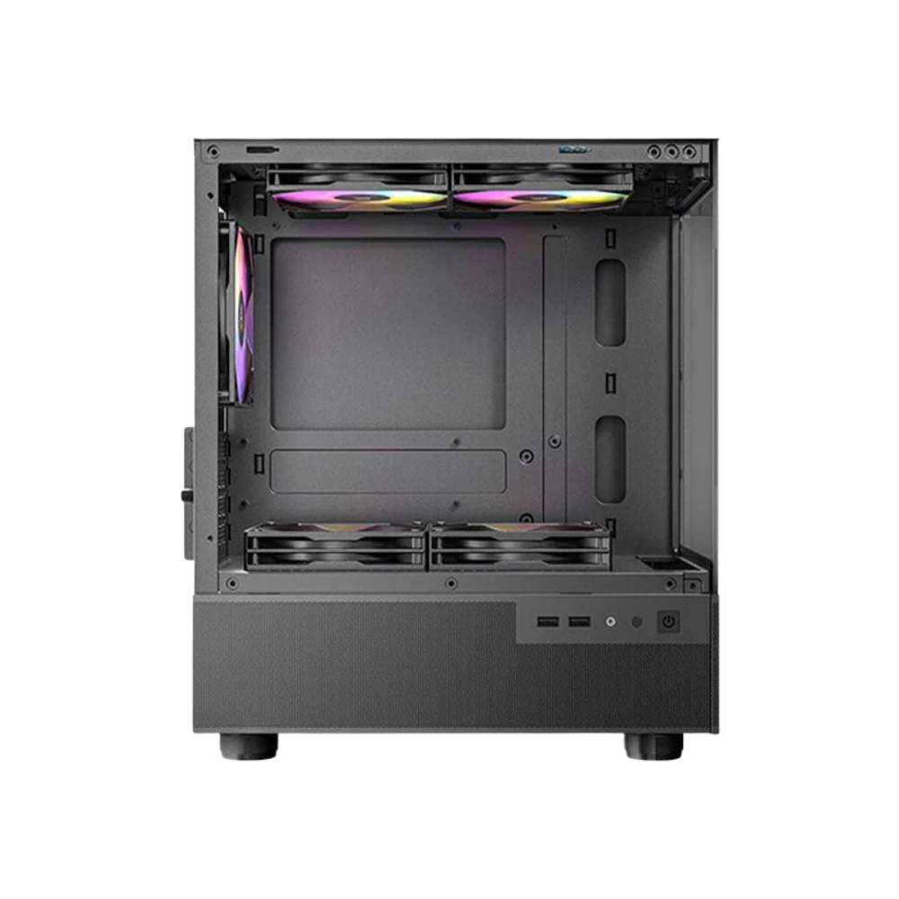 ANTEC CX200M RGB ELITE MINI TOWER CASE W/ TEMPERED GLASS FRONT/SIDE PANEL, 3 ARGB FANS