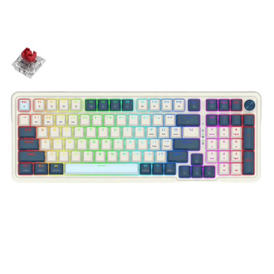 REDRAGON EISA PRO RGB TRI-MODE MECHANICAL KEYBOARD (RED SWITCH)