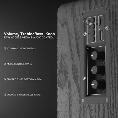 REDRAGON MOUTHPIECE BLACK 2.0 BOOKSHELF SPEAKER