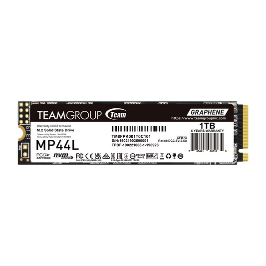 TEAM 1TB MP44L M.2 NVME SSD (TM8FPK001T0C101) - PC Quickbuys