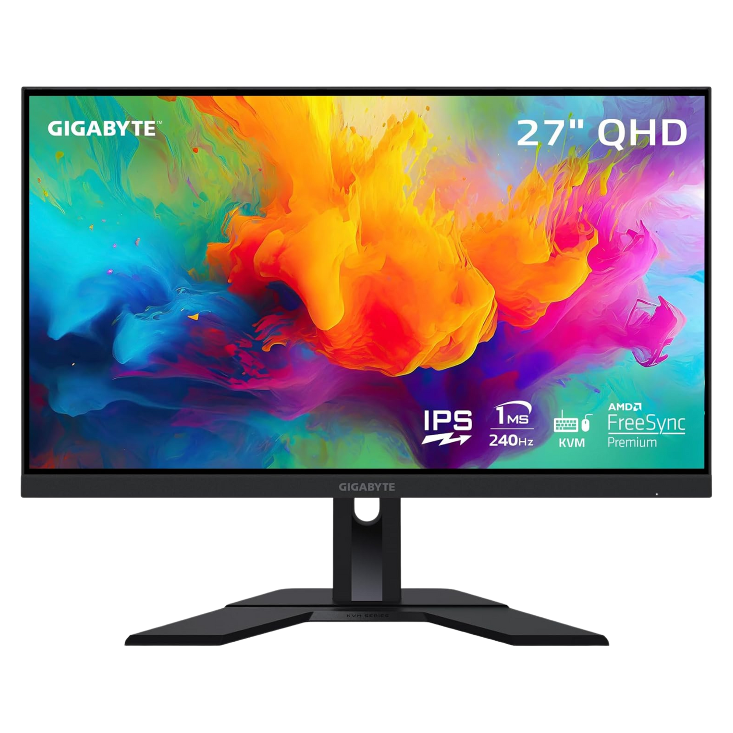 GIGABYTE M27QX 27" QHD LED IPS KVM GAMING MONITOR 0.5MS 240HZ (2XHDMI, DP, USB-C)