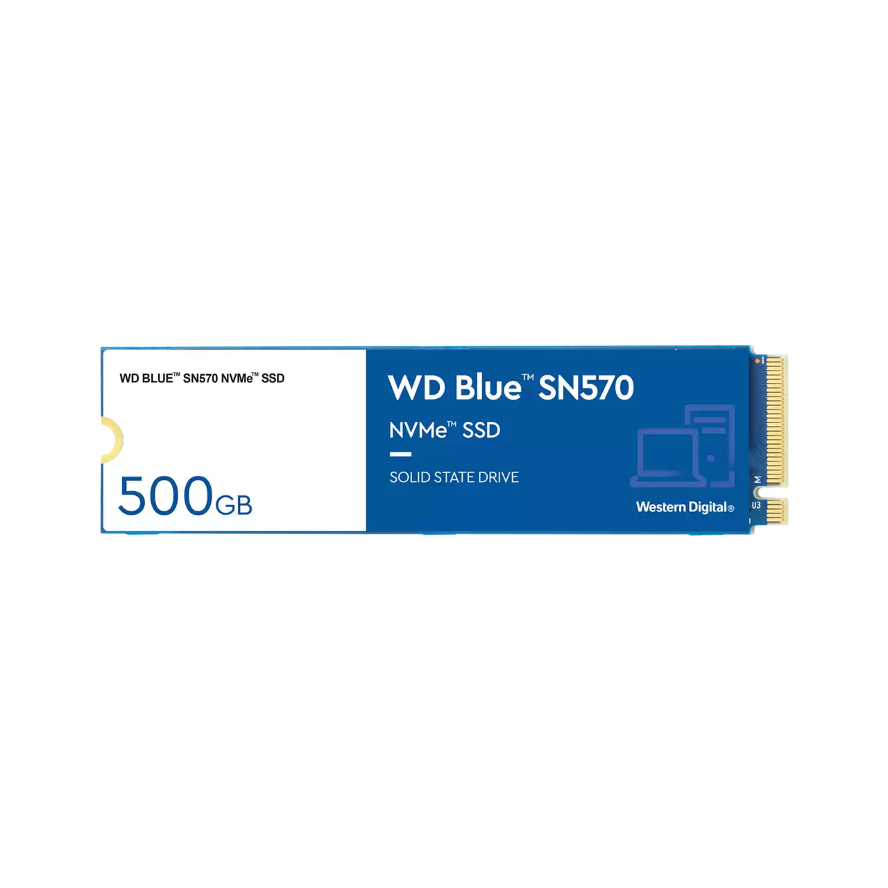 WESTERN DIGITAL 500GB BLUE SN570 NVME SSD (WDS500G3B0C) M.2 PCIE 2280 - PC Quickbuys
