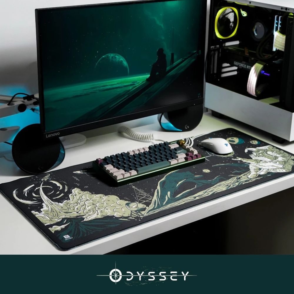 DOTTED ODYSSEY 900X400MM DESK MAT (4MM)