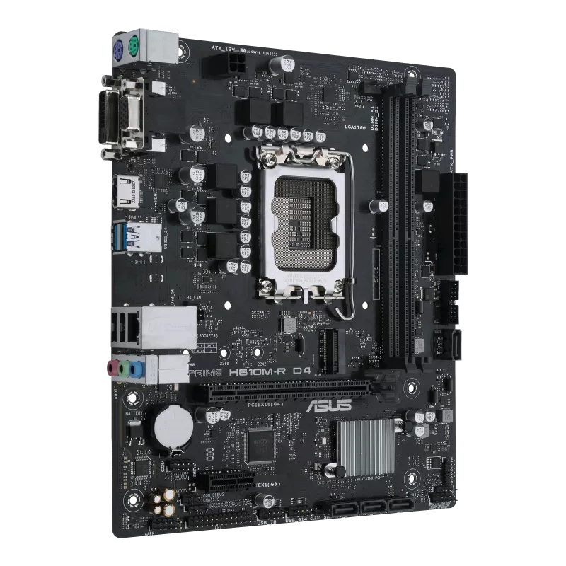 ASUS PRIME H610M-R D4 2DDR4 M.2 MOTHERBOARD (HDMI, DB15, DVI)