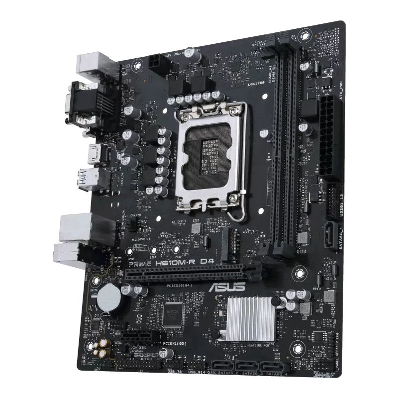 ASUS PRIME H610M-R D4 2DDR4 M.2 MOTHERBOARD (HDMI, DB15, DVI)