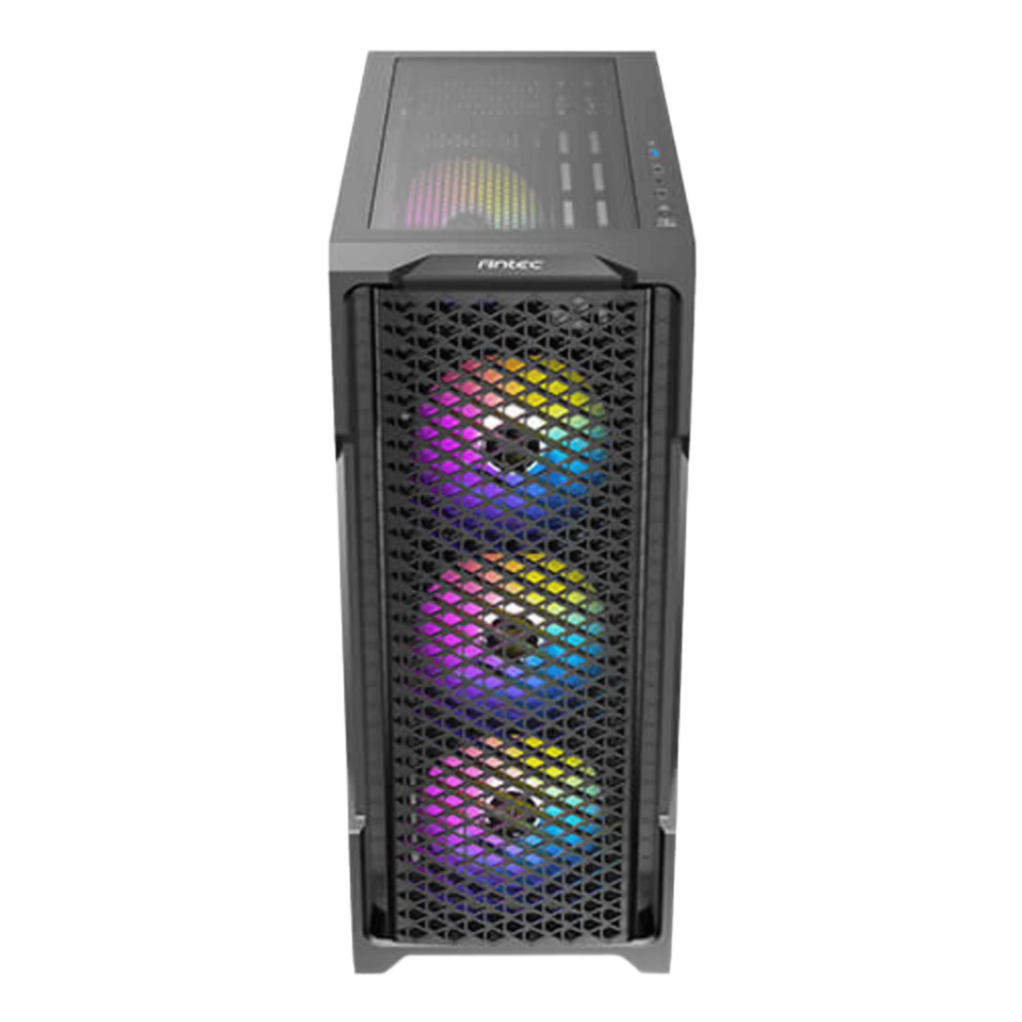 ANTEC AX90 MID TOWER CASE W/ TEMPERED GLASS SIDE PANEL, 4 RGB FANS (BLACK)