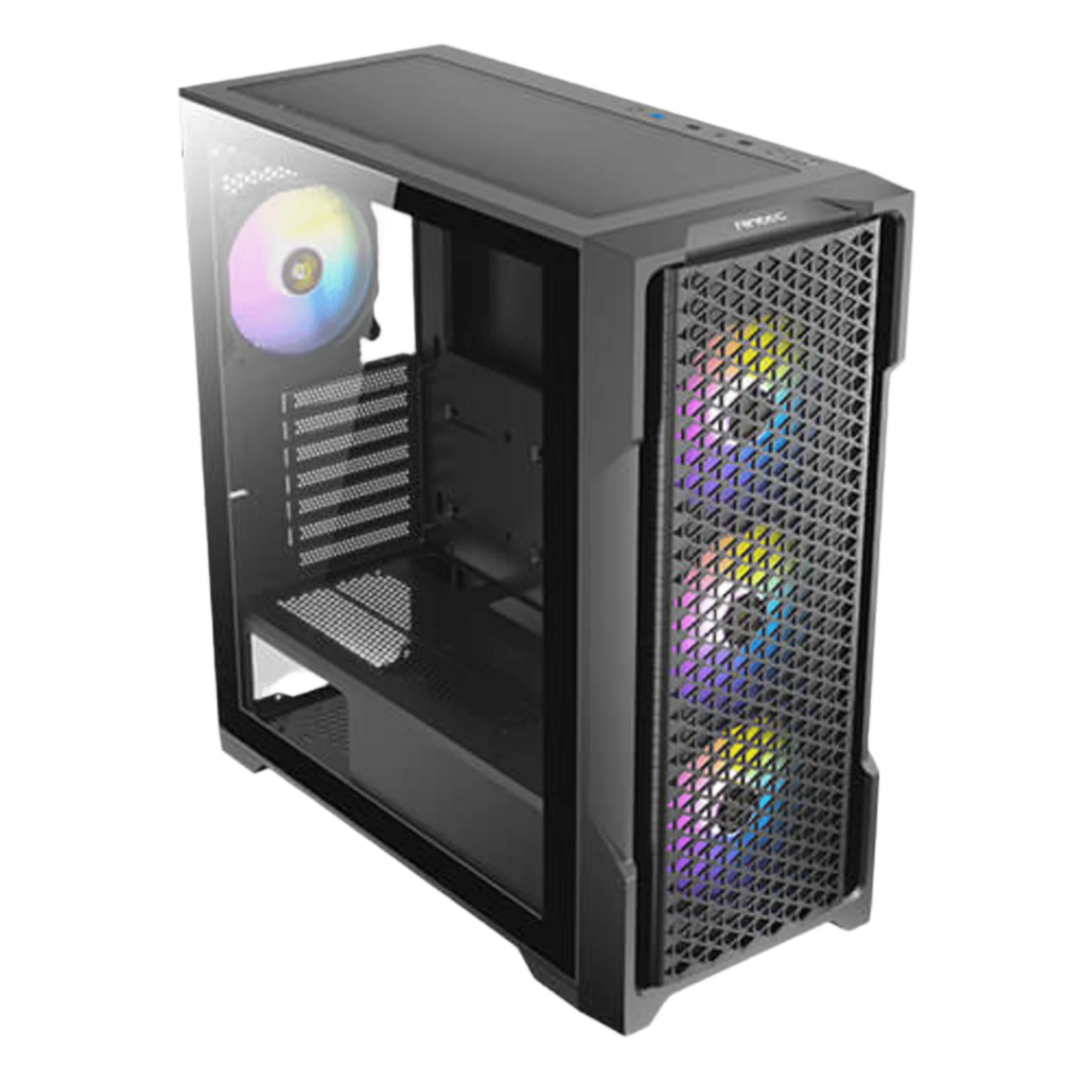 ANTEC AX90 MID TOWER CASE W/ TEMPERED GLASS SIDE PANEL, 4 RGB FANS (BLACK)