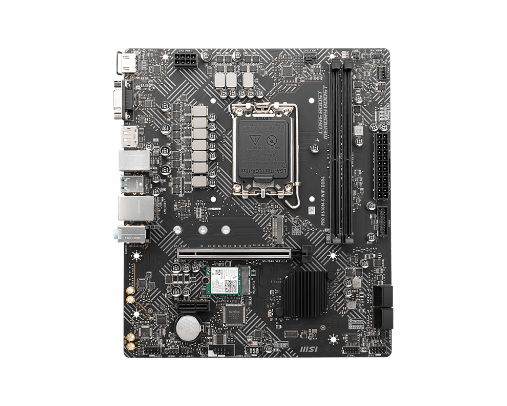 MSI PRO H610M-G WIFI 2DDR4 M.2 MOTHERBOARD (DB15, HDMI, DP) WIFI+BT