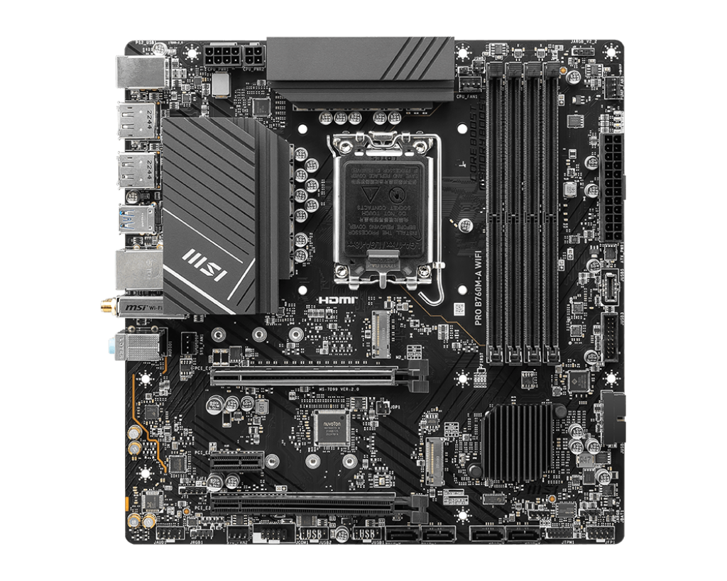 MSI PRO B760M-A WIFI 4DDR4 2XM.2 MOTHERBOARD (2XHDMI, 2XDP) WIFI+BT